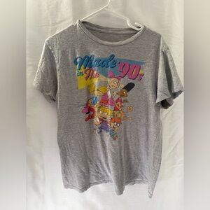 Nickelodeon Born in the 90's Gray Medium T Ren Stimpy Rugrats Arnold’s World